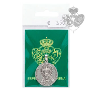 medalla esperanza macarena plateada relieve virgen macarena